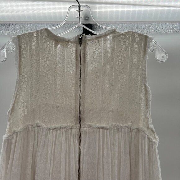 Andree by Unit Women's Sleeveless Off White Flowy Shift Dress Size Medium Zip - Picture 6 of 9